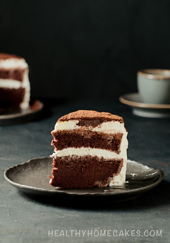 Chocolate Chiffon Cake With Whipped Cream