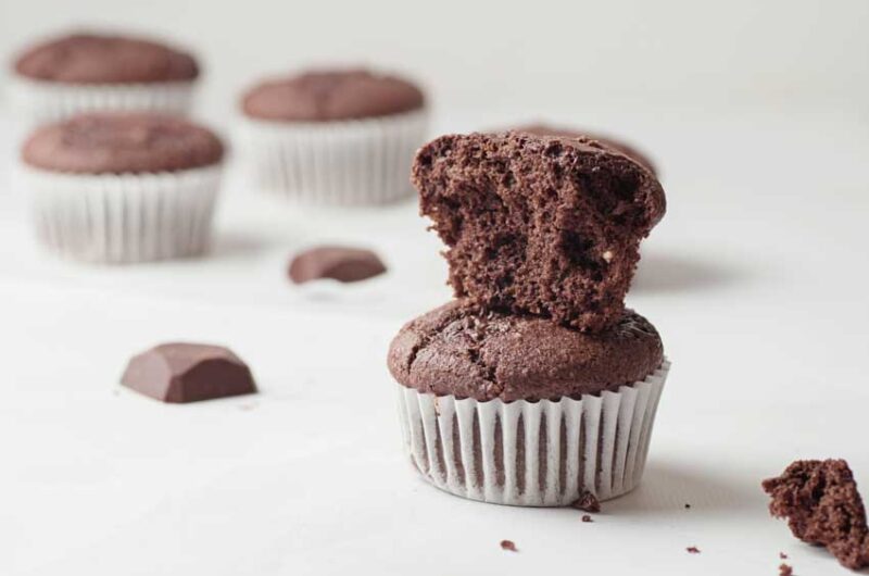 Ginger Chocolate Muffins (Refined sugar free | Vegan)