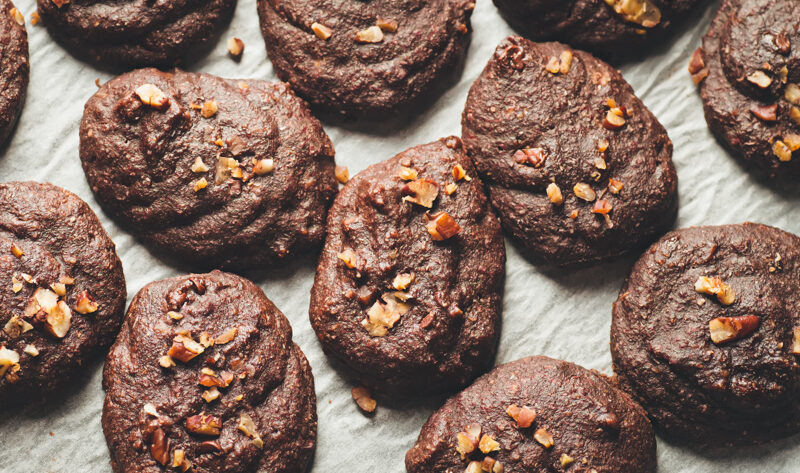Pecan chocolate brownie cookies (Vegan)
