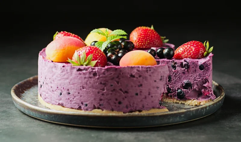 No Bake Blackcurrant Cheesecake (Vegan | Gluten Free)